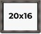 20x16 Shadow Box 1.75" Deep Brown Picture Frame - UV Acrylic, Foam Board Backing, Hanging Hardware